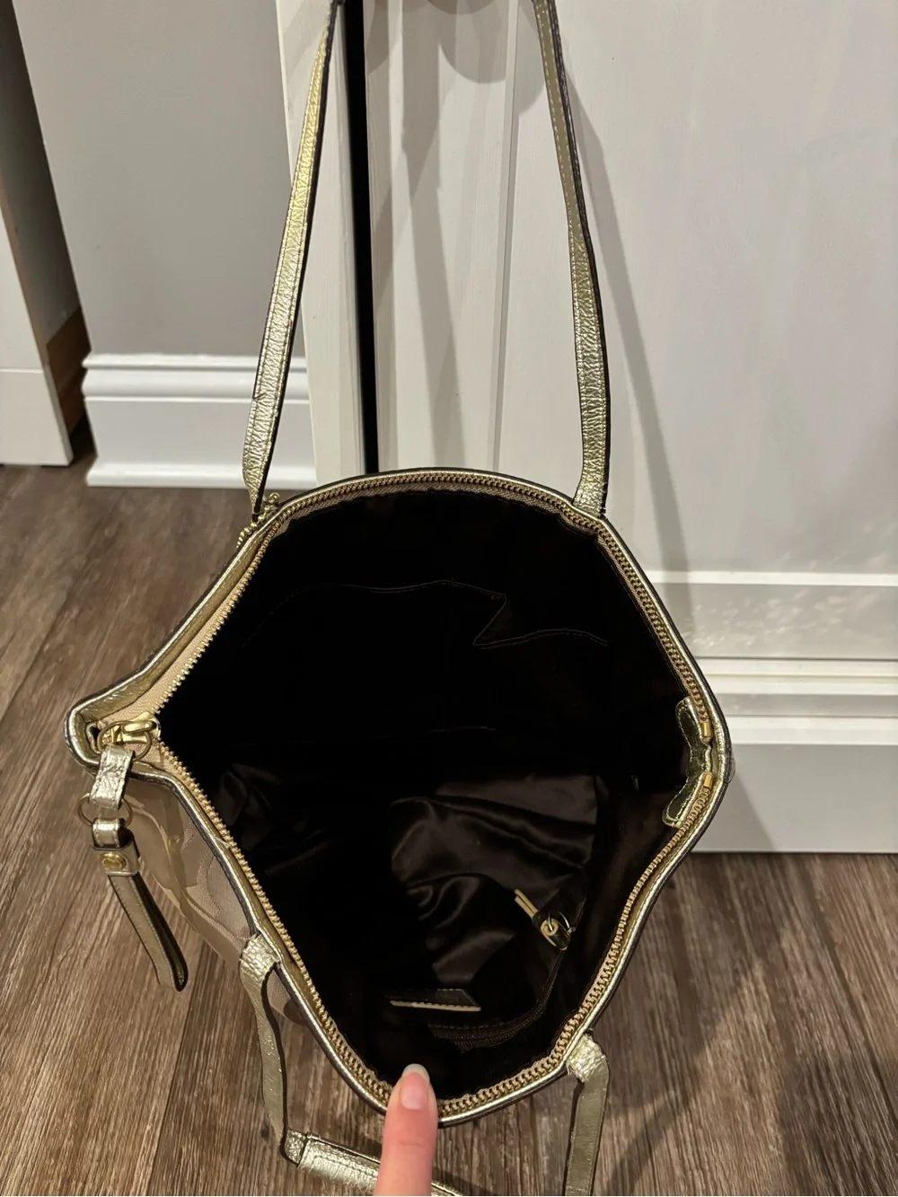 Coach Signature Sequin Tote Bag (Style F17574)